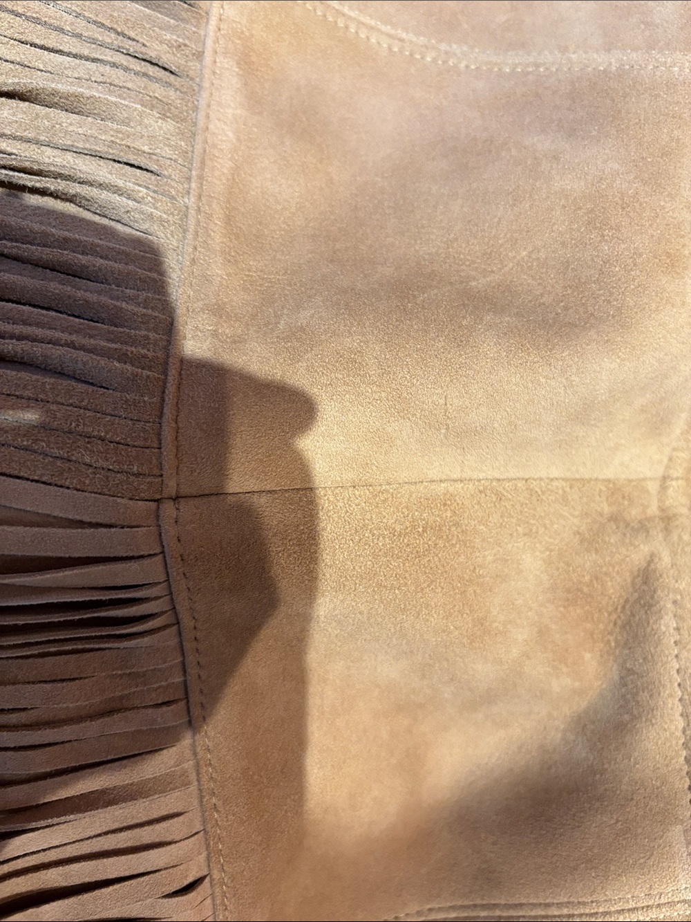 Banana Republic Women's Sevilla Suede Fringe Skirt Brown size 8 - Picture 8 of 11